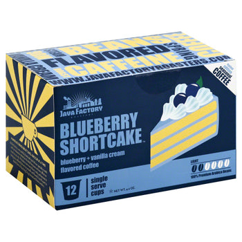 JAVA FACTORY: Coffee Blueberry Shortcake, 12 pc