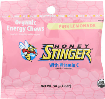 HONEY STINGER: Organic Energy Chews Pink Lemonade, 1.8 oz
