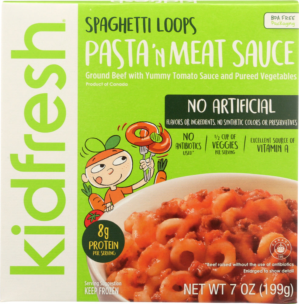 KIDFRESH: Spaghetti Loops Pasta n' Meat Sauce Entree, 7 oz