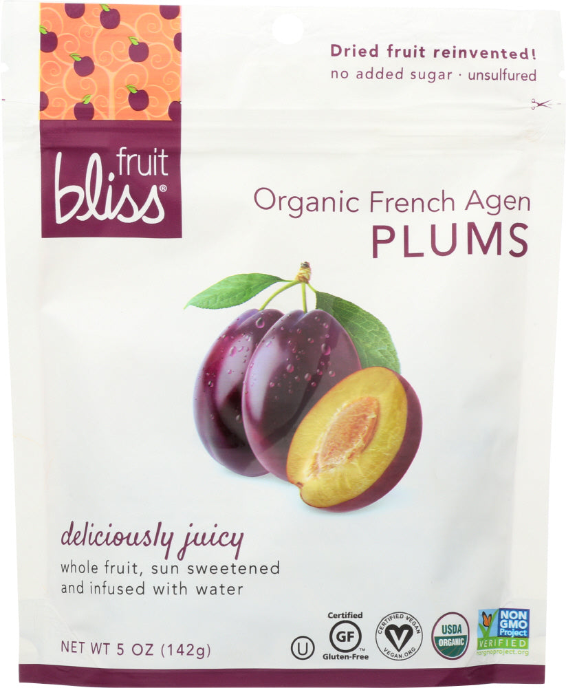 FRUIT BLISS: Organic French Agen Plums, 5 oz