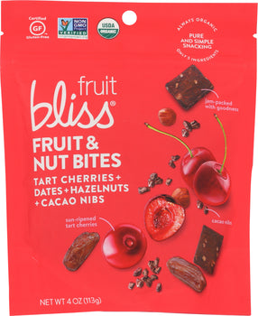 FRUIT BLISS: Bite Cherry Hazelnut Cacao, 4 oz