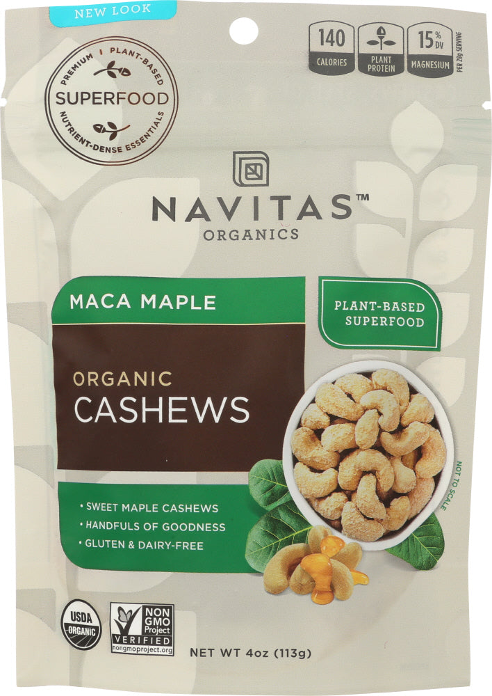 NAVITAS: Nut Cashew Maca Maple Organic, 4 oz