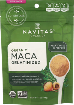 NAVITAS: Maca Powder Gelatinized Organic, 4 oz