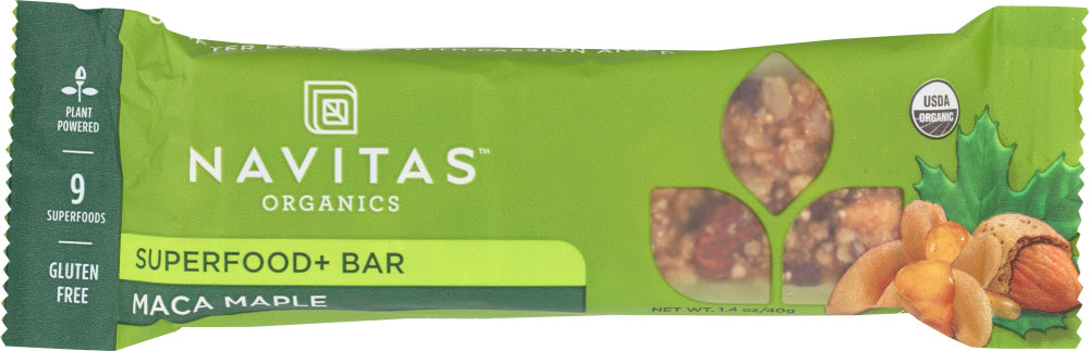 NAVITAS: Organic Maca Maple Superfood+ Snack Bar, 1.4 oz