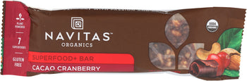 NAVITAS: Bar Superfood Cacao Cranberry Organic, 1.4 oz