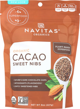 NAVITAS: Nibs Cocoa Sweet Organic, 8 oz