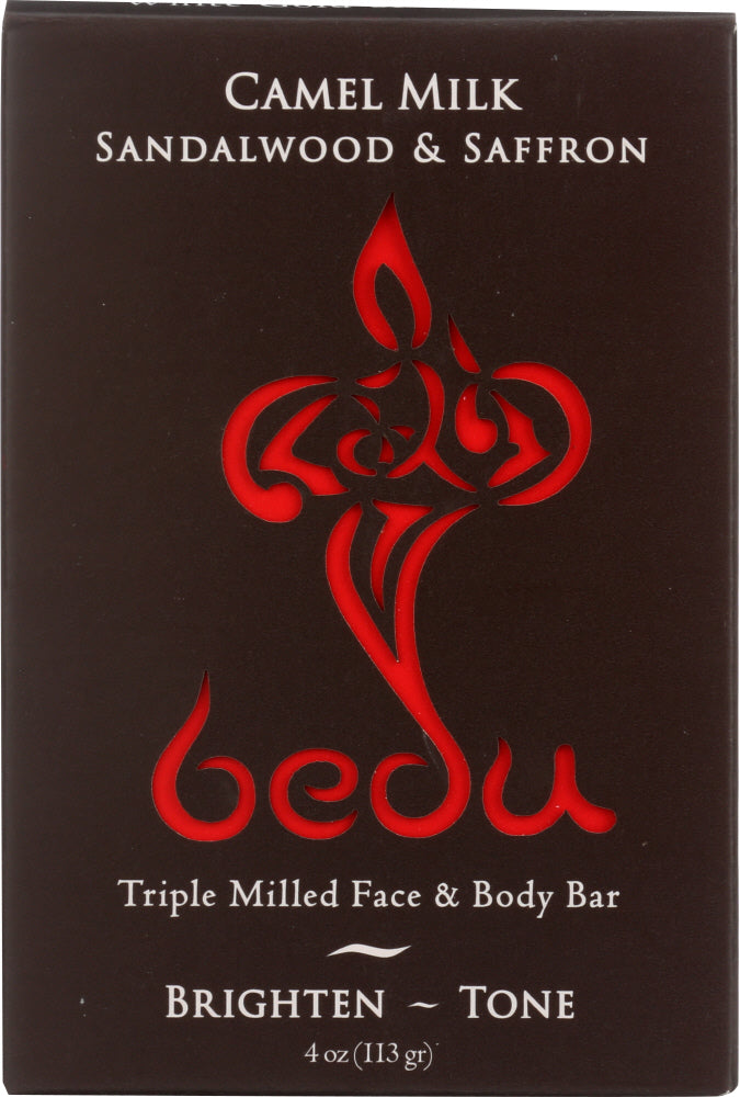 BEDU: Camel Milk Sandalwood and Saffron Soar Bar, 4 oz