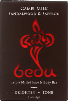 BEDU: Camel Milk Sandalwood and Saffron Soar Bar, 4 oz