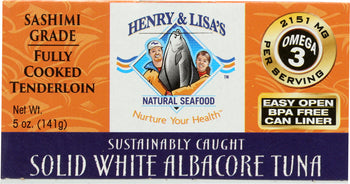 HENRY & LISAS: Solid White Albacore Tuna Sashimi Grade, 5 oz