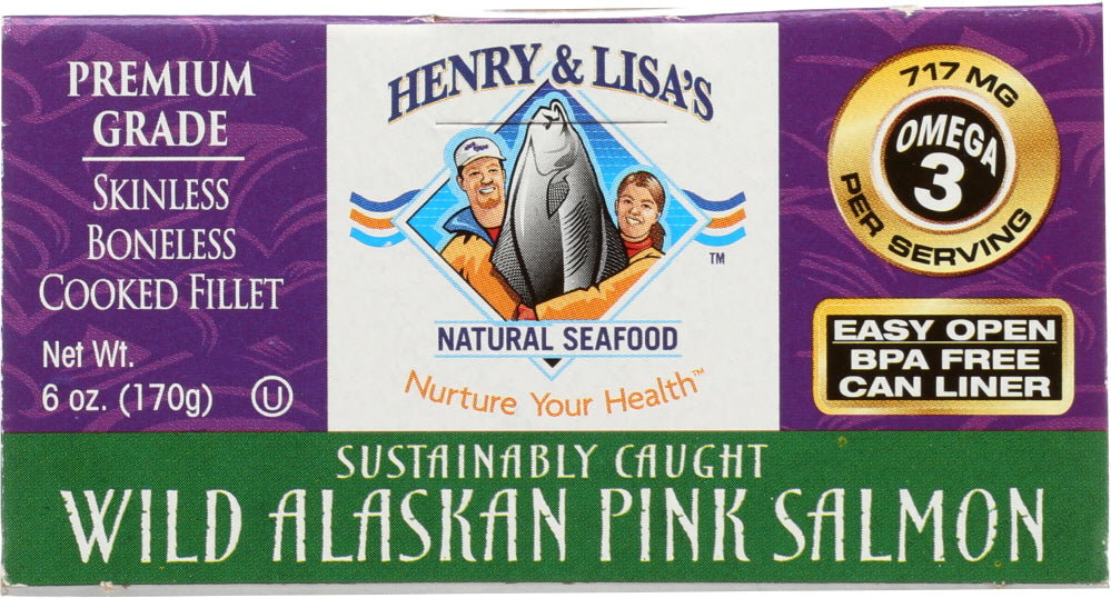 HENRY & LISA'S: Wild Alaskan Pink Salmon, 6 oz