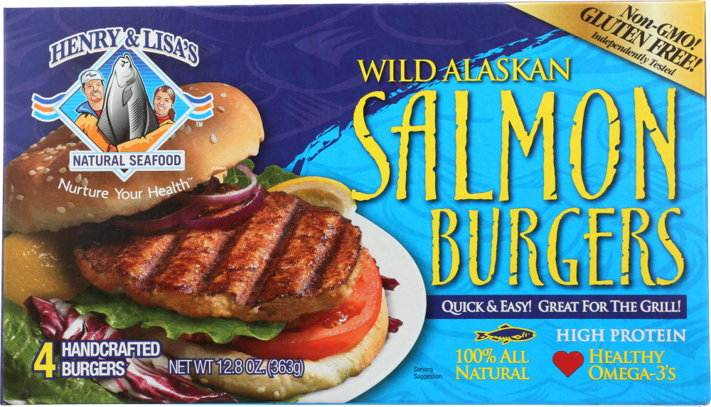 HENRY & LISAS: Wild Alaskan Salmon Burgers, 12.80 oz