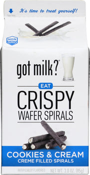 GOT MILK: Wafer Crispy Spirals Cookie, 3 oz