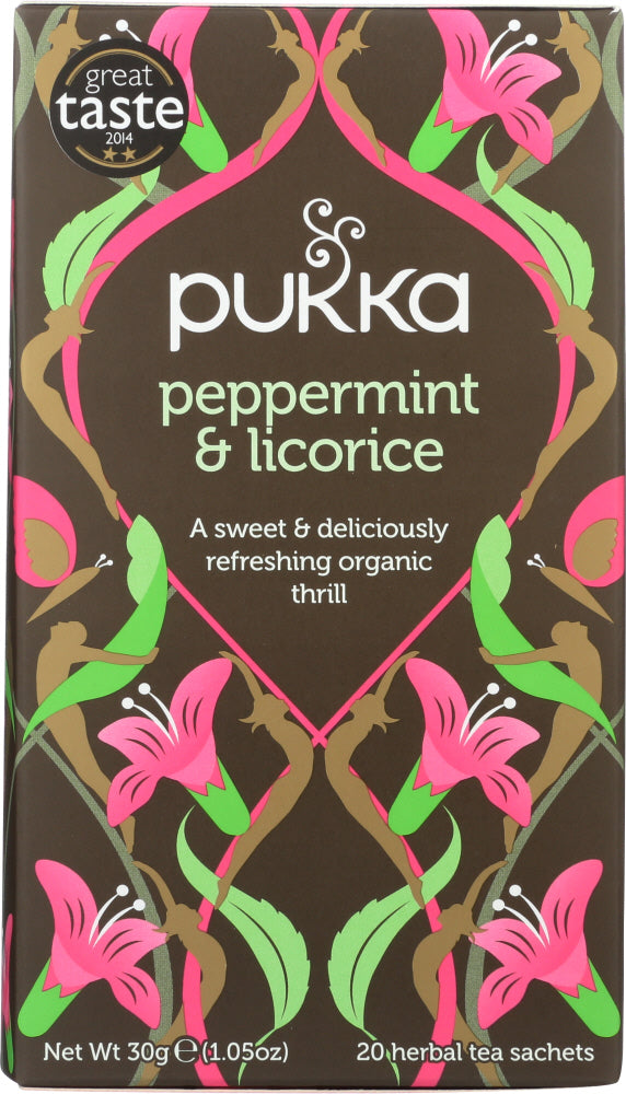 PUKKA HERBS: Peppermint & Licorice Herbal Tea, 20 bg