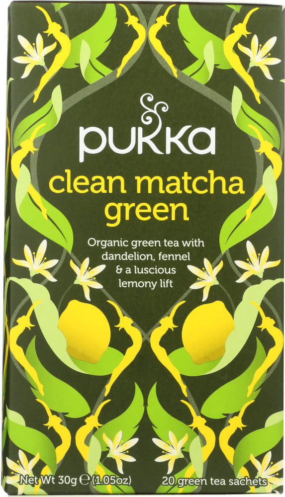 PUKKA HERBS: Clean Matcha Green, 20 ct