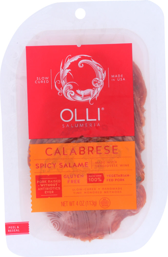 OLLI SALUMERIA: Calabrese Spicy Salami Pre Sliced, 4 oz