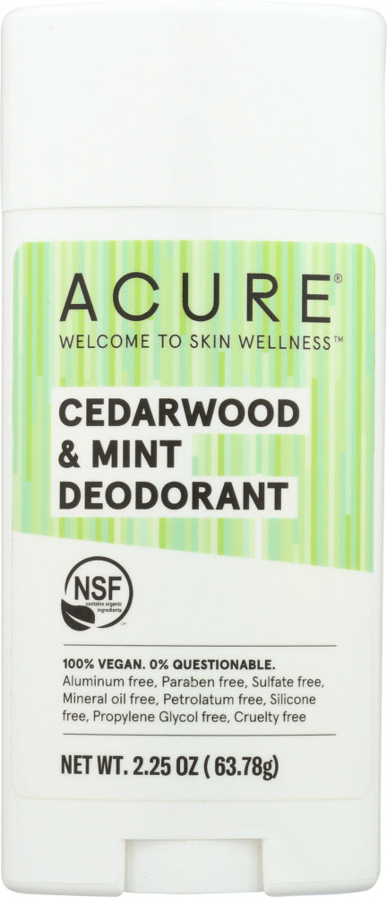 ACURE: Deodorant Cedarwood Mint, 2.25 oz