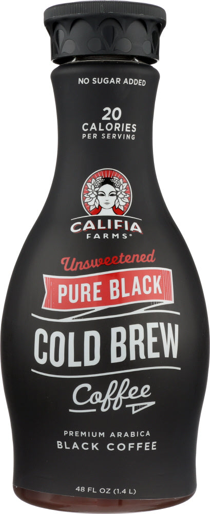 CALIFIA: Pure Black Cold Brew Coffee Unsweetened, 48 oz