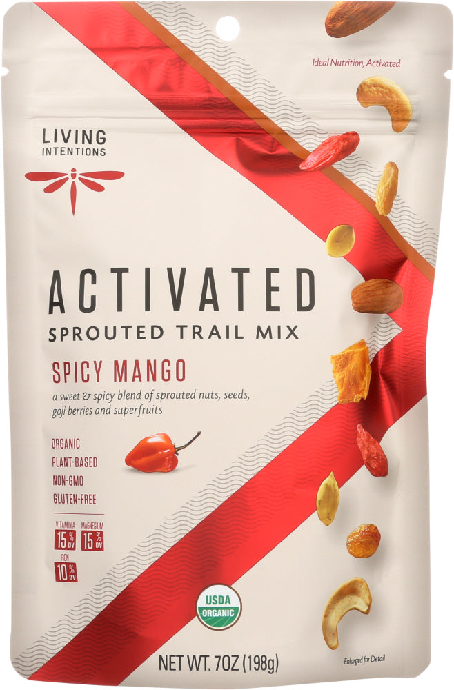 LIVING INTENTIONS: Spicy Mango Sprouted Trail Mix, 7 oz