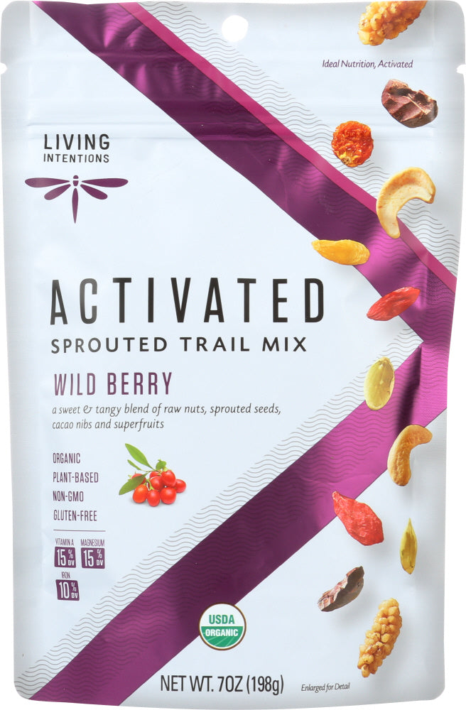 LIVING INTENTIONS: Trail Mix Wild Berry Sprouted, 7 oz