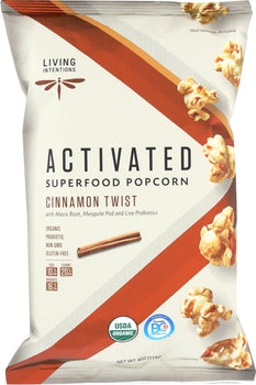 LIVING INTENTIONS: Cinnamon Twist Superfood Popcorn, 4 oz