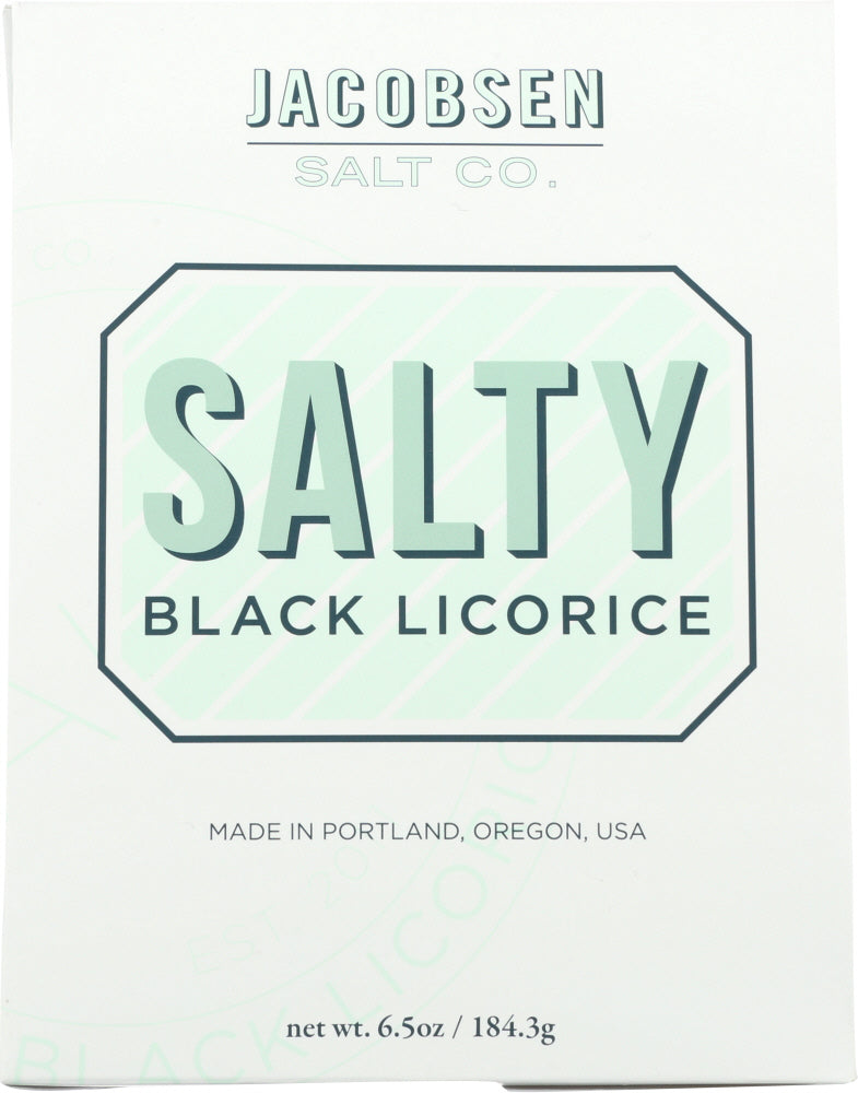 JACOBSEN SALT CO: Salty Black Licorice Candy, 6.5 oz