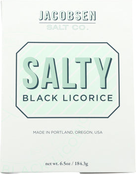 JACOBSEN SALT CO: Salty Black Licorice Candy, 6.5 oz