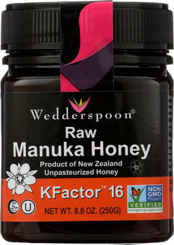 WEDDERSPOON: Honey Raw Manuka K Factor 16, 8.8 oz