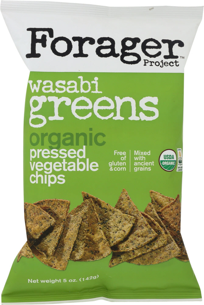 FORAGER: Organic Chips Vegetable Wasabi Greens, 5 oz