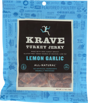 KRAVE: Turkey Jerky Lemon Garlic, 2.7 Oz