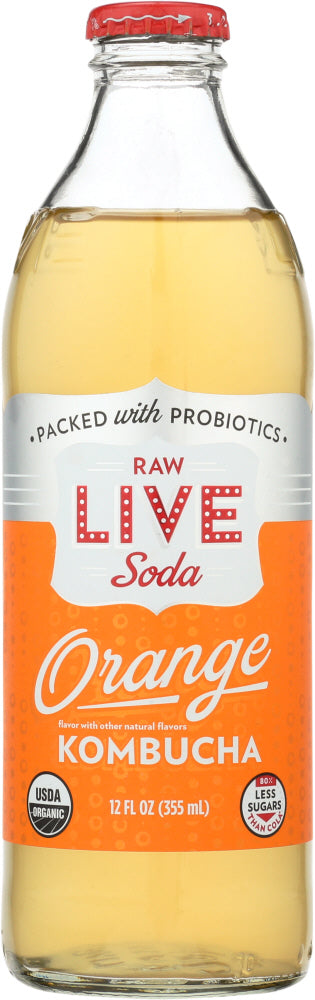 LIVE SODA: Orange Kombucha, 12 oz