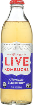 LIVE SODA: Pomtastic Blueberry Kombucha, 12 oz