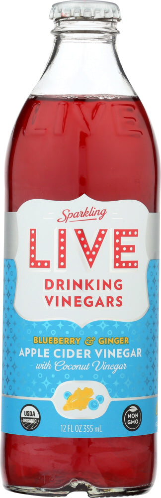 LIVE SODA: Drink Vinegars Blueberry & Ginger, 12 oz