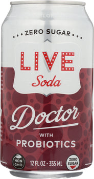 LIVE SODA: Zero Calorie Soda Doctor 6-12oz, 72 oz