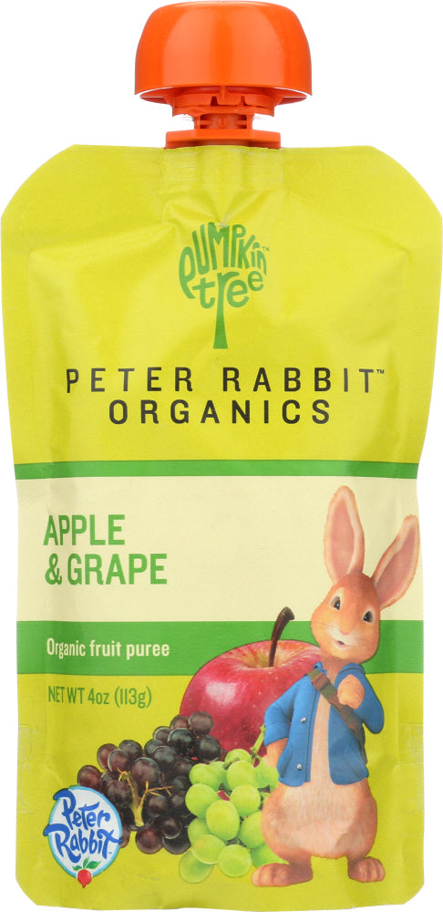 PETER RABBIT: Puree Fruit Apple Grape, 4 oz