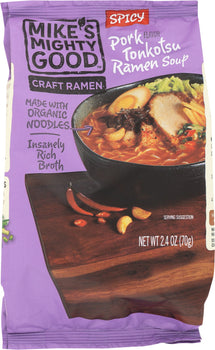 MIKES MIGHTY GOOD: Soup Ramen Pork Spicy, 2.4 oz