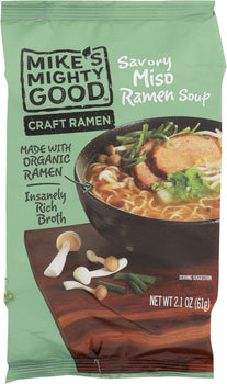 MIKES MIGHTY GOOD: Soup Ramen Miso Savory, 2.1 oz