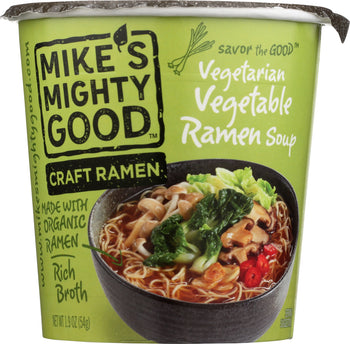 MIKES MIGHTY GOOD: Vegetarian Vegetable Ramen Noodle Soup, 1.9 oz