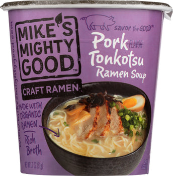 MIKES MIGHTY GOOD: Pork Tonkotsu Soup in Cup, 1.7 oz