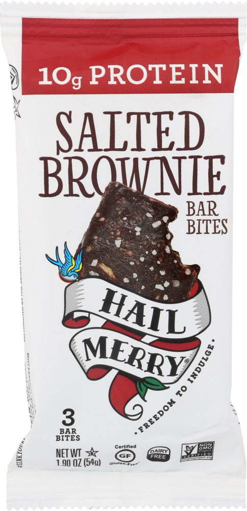 HAIL MERRY: Salted Brownie Bar Bites, 1.9 oz