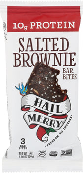 HAIL MERRY: Salted Brownie Bar Bites, 1.9 oz