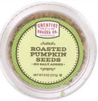 CREATIVE SNACK: Roasted Pumpkin Seed No Salt Cup, 8 oz