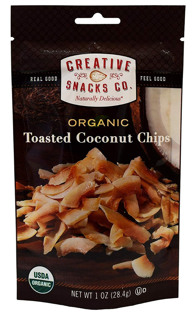 CREATIVE SNACK: Organic Toasted Coconut Chips, 1 oz