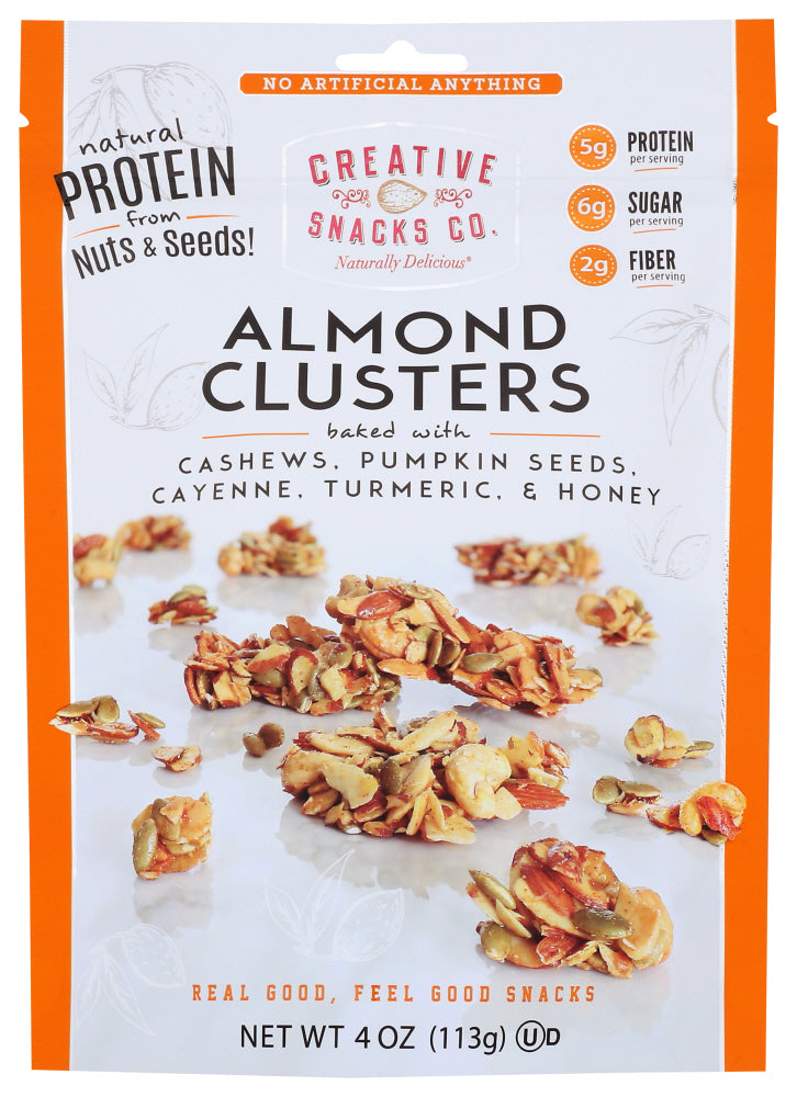 CREATIVE SNACK: Almond Cluster Cashew Nut, 4 oz