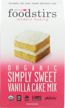 FOODSTIRS: Organic Simply Sweet Vanilla Cake Mix, 20 oz