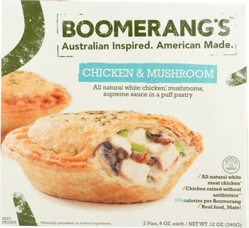 BOOMERANG'S: Chicken & Mushroom Pies, 12 oz