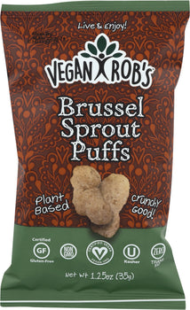 VEGANROBS: Plant Based Brussel Sprout Puffs, 1.25 oz