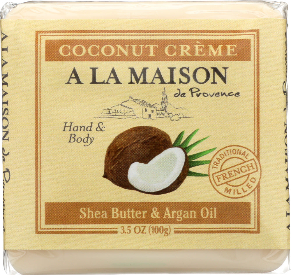 A LA MAISON DE PROVENCE: Mini Soap Bar Coconut Creme, 3.5 oz