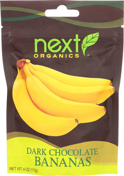 NEXT ORGANICS: Chocolate Covered Fruit Banana Dark, 4 oz