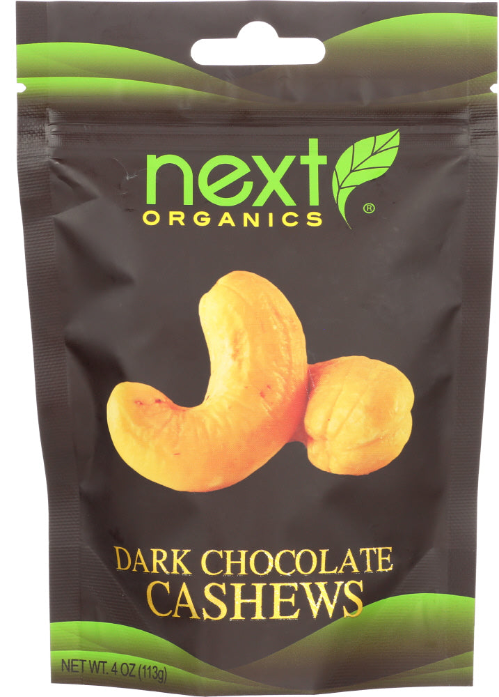 NEXT ORGANICS: Chocolate Covered Cashew Dark Organic, 4 oz