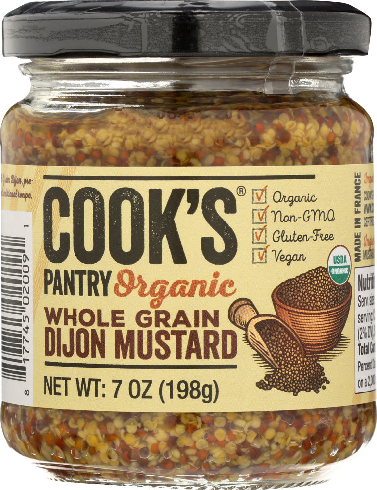 COOKS PANTRY: Organic Whole Grain Dijon Mustard, 7 oz